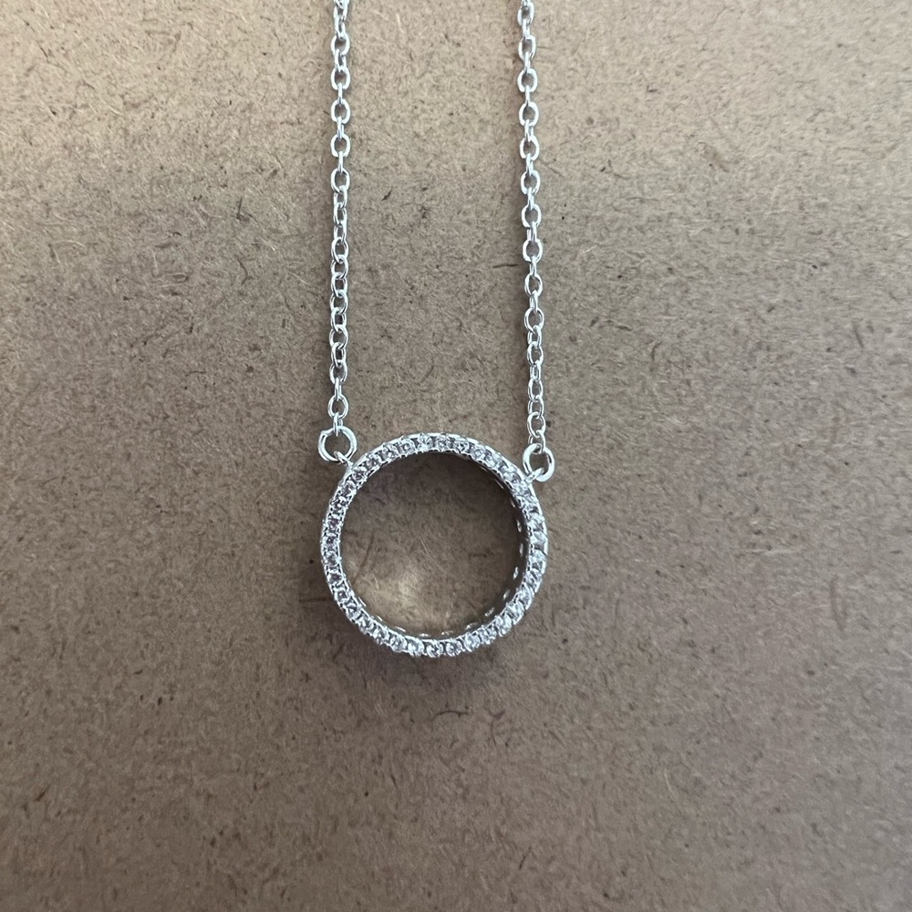 Sterling Silver Circle Necklace